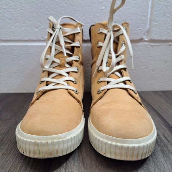 Timberland Skyla Bay Boot In Women's Size 7.5 Tan And Brown Casual Lace Up Boots - Picture 3 of 7